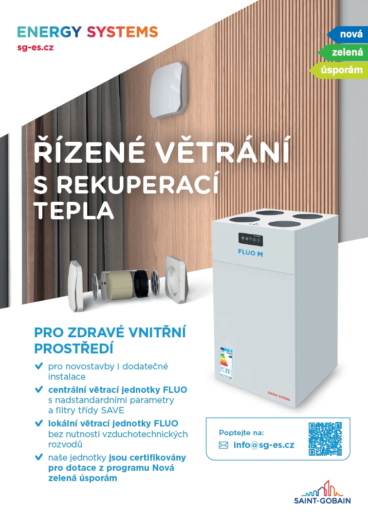 Řízené větrání s rekuperací tepla